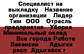 Специалист на выкладку › Название организации ­ Лидер Тим, ООО › Отрасль предприятия ­ Уборка › Минимальный оклад ­ 28 050 - Все города Работа » Вакансии   . Адыгея респ.,Адыгейск г.